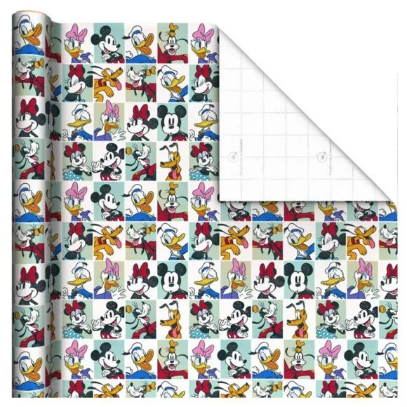 Hallmark Wrapping Paper Christmas Birthday Mickey Mouse & Friends  22.5 sq ft - Picture 2 of 6